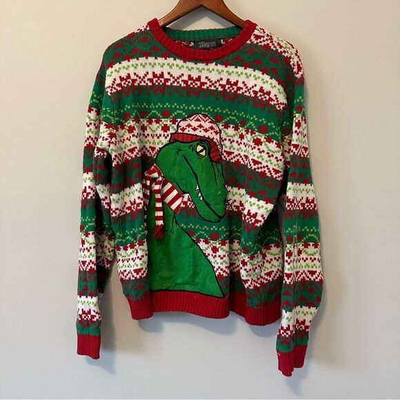 Target 33 Degrees T-Rex Dino Ugly Christmas Sweater - Picture 2 of 4